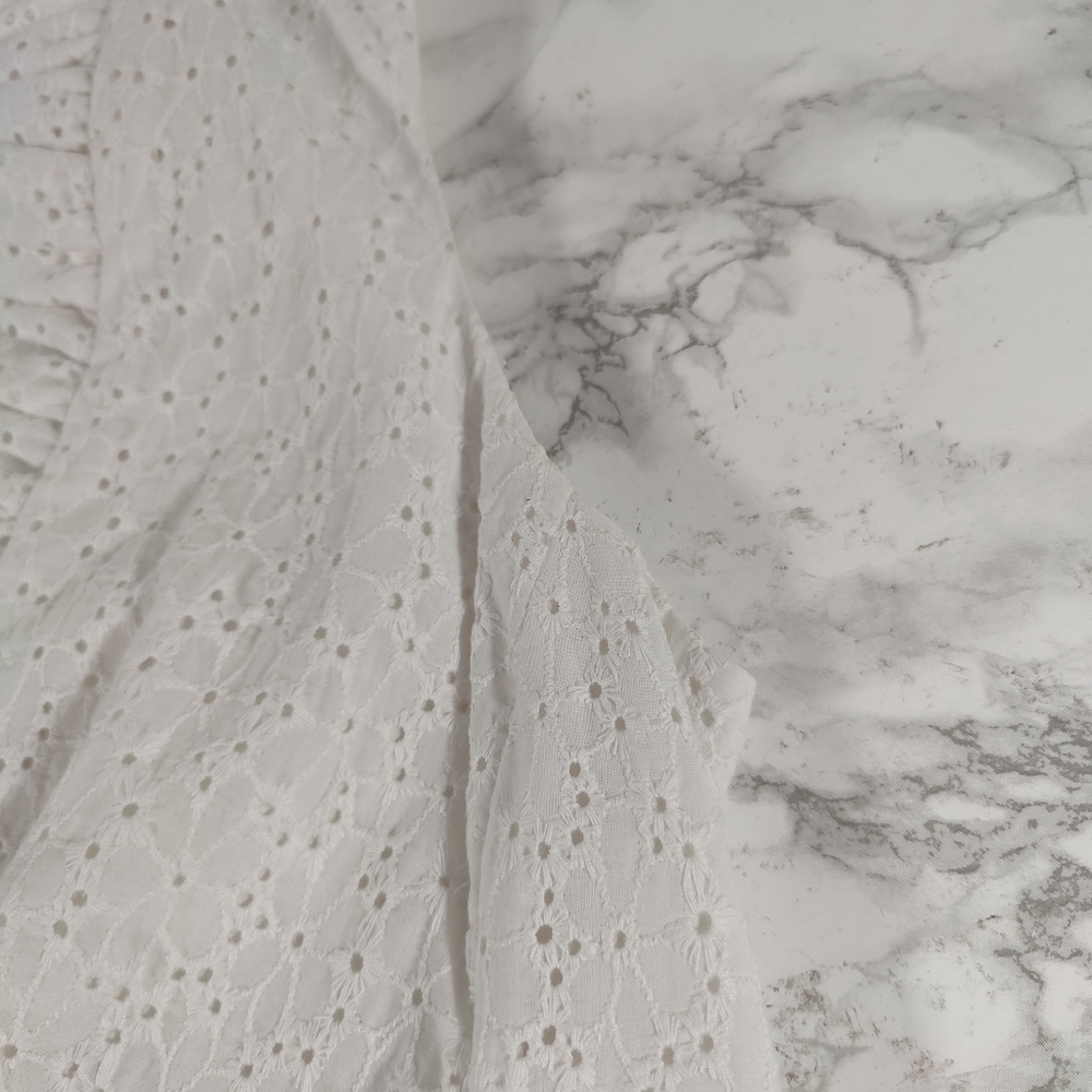 Lilly Pulitzer Tilsbury Dress In White Eyelet Lace Size 8 - Picture 6 of 11